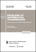 Problems of Information Transmission